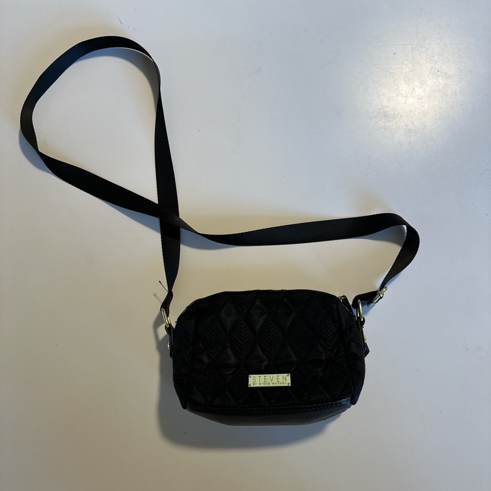 Steve Madden Black Quilted Crossbody Bag